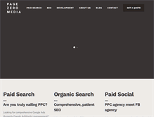 Tablet Screenshot of pagezero.com